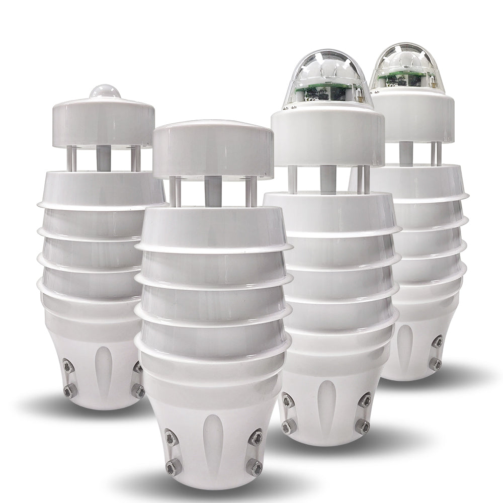 Air Temperature Humidity Noise PM2.5 Pressure Light CO2 Solar Radiation Rainfall Ultrasonic Weather Station with RS485 output