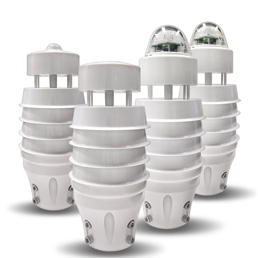 Air Temperature Humidity Noise PM2.5 Pressure Light CO2 Solar Radiation Rainfall Ultrasonic Weather Station with RS485 output