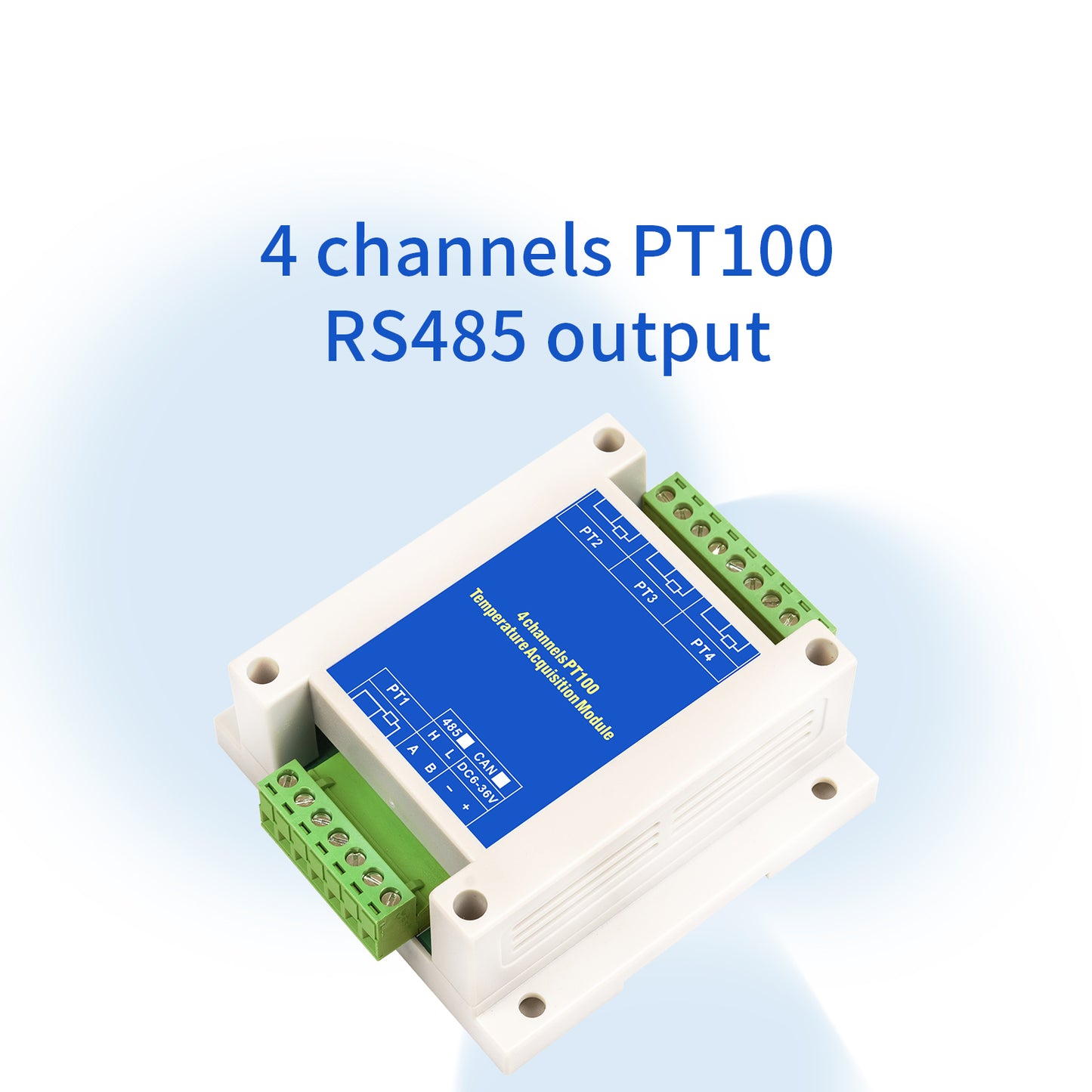 2/4/8/16 channels PT100 K/S/R/B/N/E/J/T type Thermocouple Sensor RS485 Modbus Output Temperature Acquisition Module
