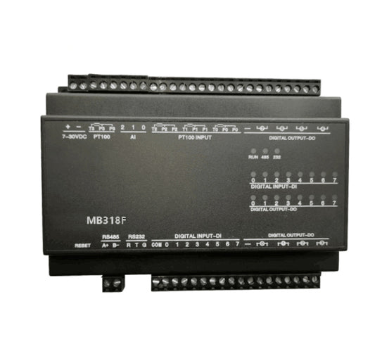MB318F 4PT+4AI+4AO+8DI+6DO RS485 RS232 Ethernet Modbus Rtu Tcp Io Acquisition Module