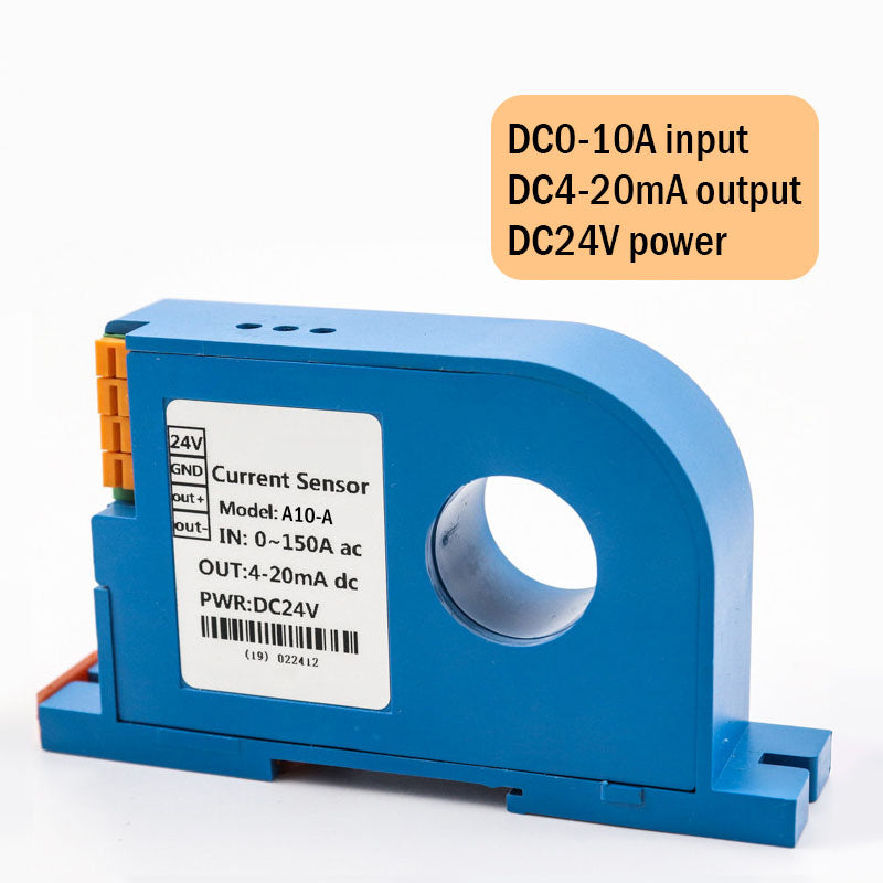 DC 0-200A Input 4-20mA/RS485 output Din type Current Transmitter closed loop Perforated DC ampere signal transducer current