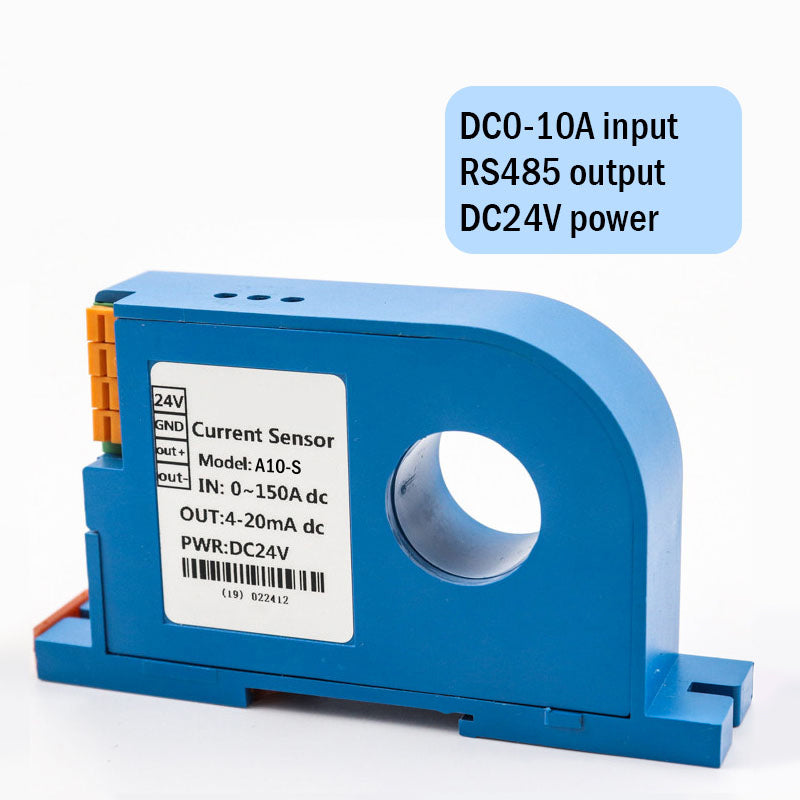 DC 0-200A Input 4-20mA/RS485 output Din type Current Transmitter closed loop Perforated DC ampere signal transducer current