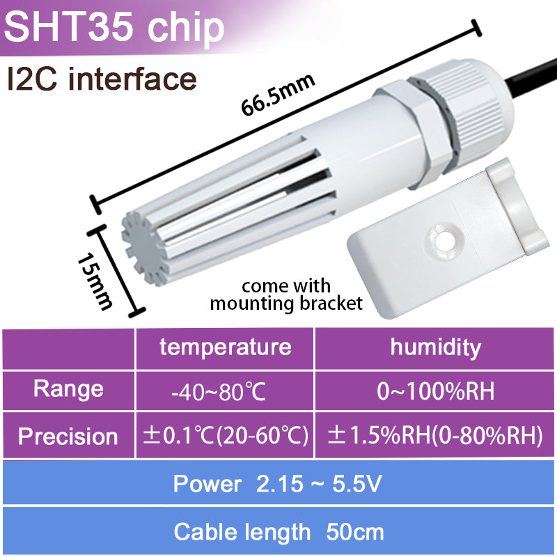 SHT20 SHT30 SHTC3 SHT35 I2C Temperature Humidity Sensor Probe