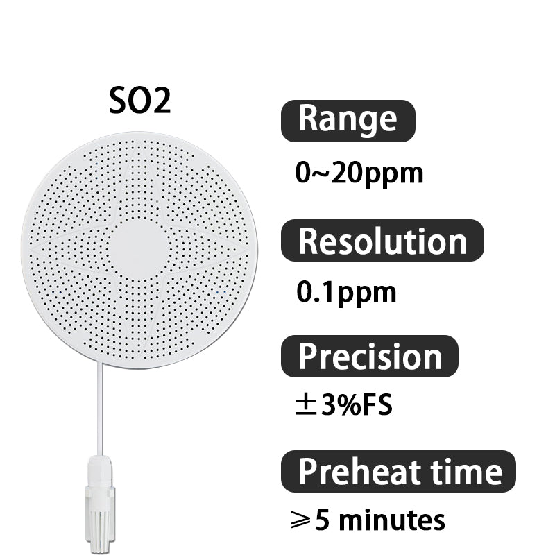 RS485 Modbus Temperature Humidity Pressure Light TVOC PM2.5 PM10 CO2 HCHO O3 O2 H2S CH4 CO NO2 SO2 H2 NH3 Air Quality Sensor