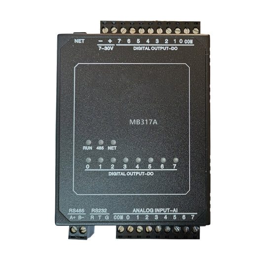 MB317A 8AI+8DO(NPN) RS485 RS232 Ethernet Modbus Rtu Tcp Io Acquisition Module