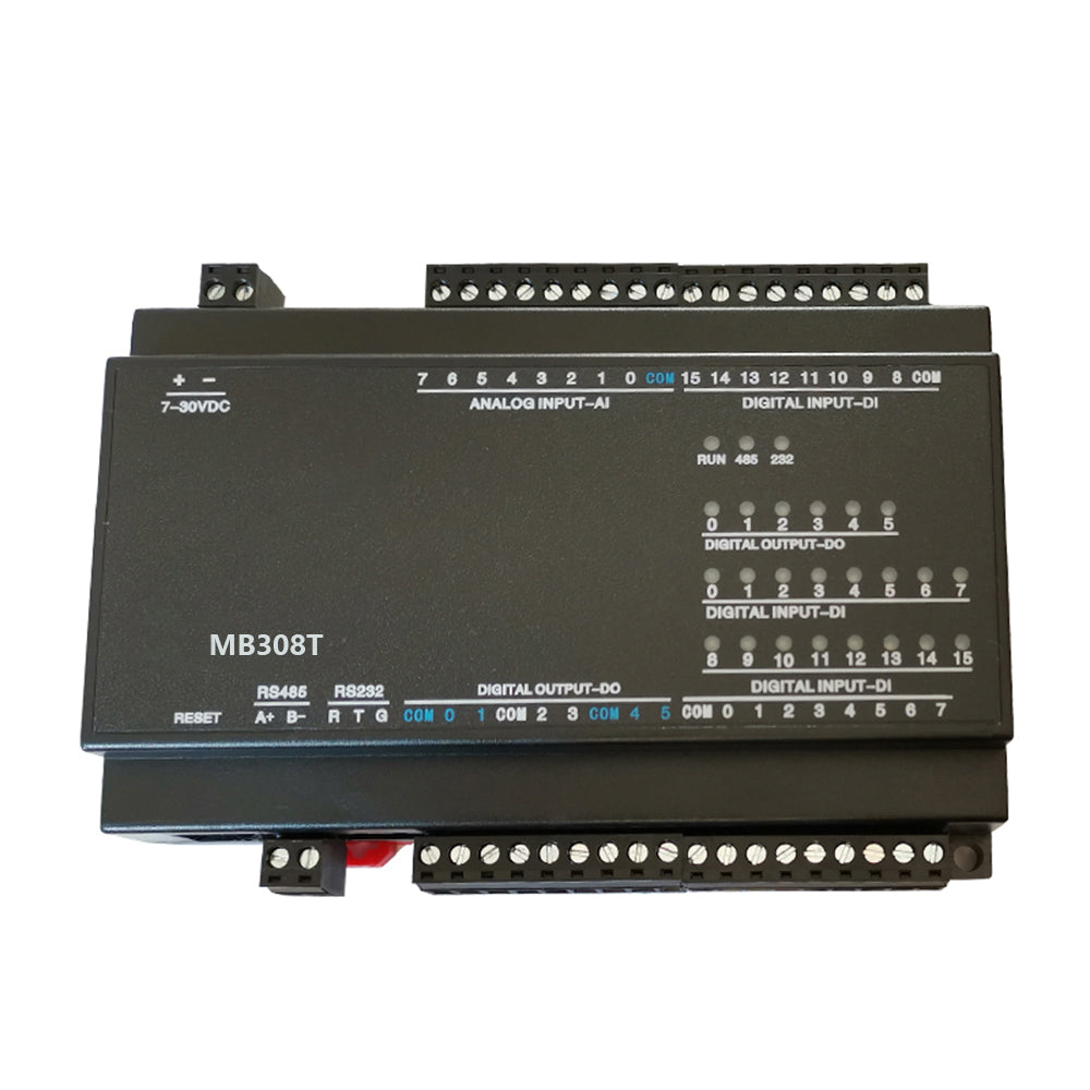 MB308T 8AI+16DI+6DO RS485 RS232 Ethernet Modbus Rtu Tcp Io Acquisition Module