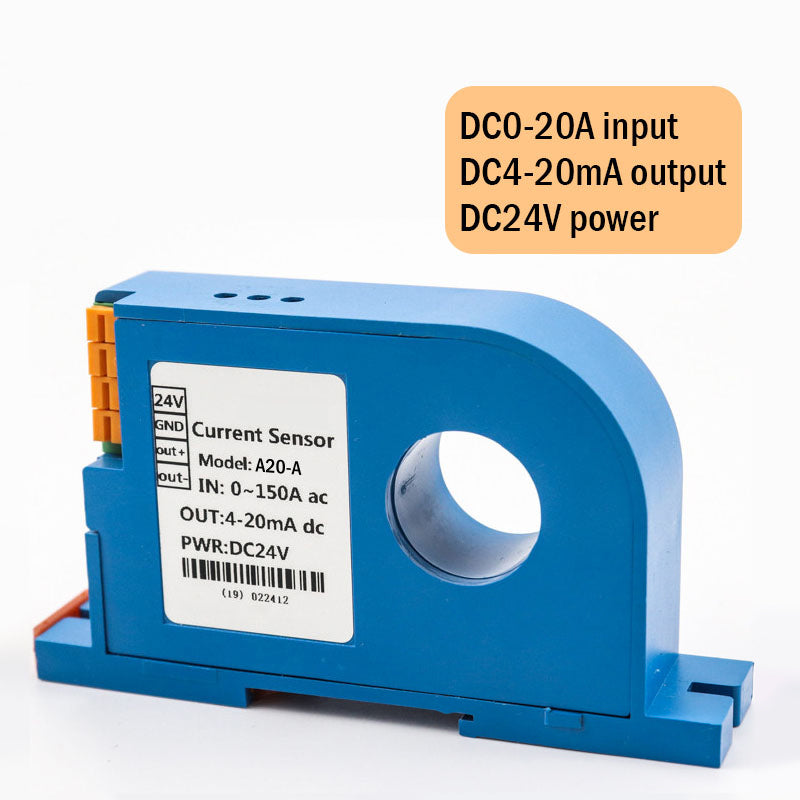 DC 0-200A Input 4-20mA/RS485 output Din type Current Transmitter closed loop Perforated DC ampere signal transducer current