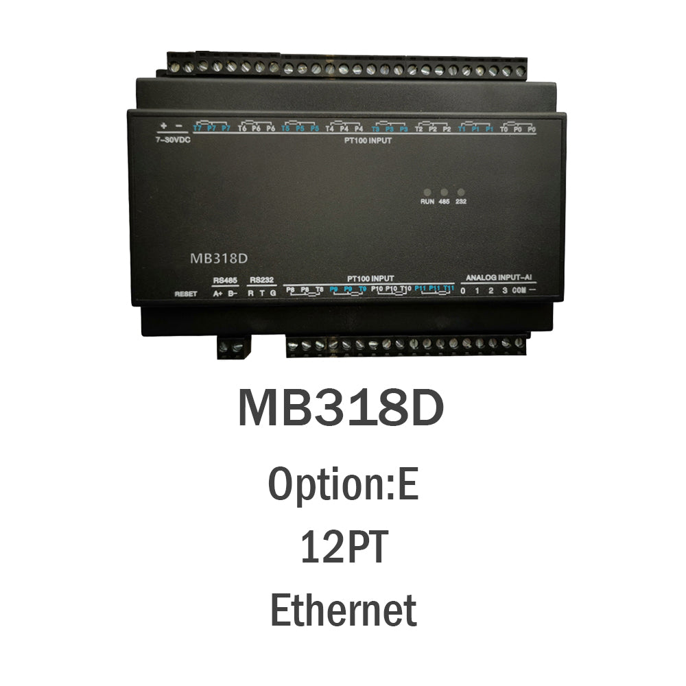 MB318D 12PT 12-Channel PT100 Temperature Modbus Acquisition Module
