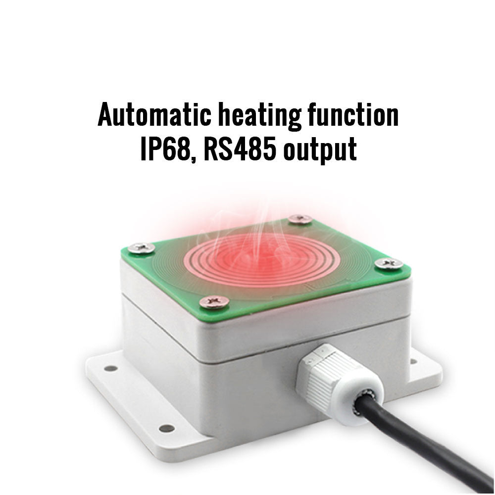 Rain and snow sensor, rain, snow storm detection transmitter, RS485 or relay output with heating function