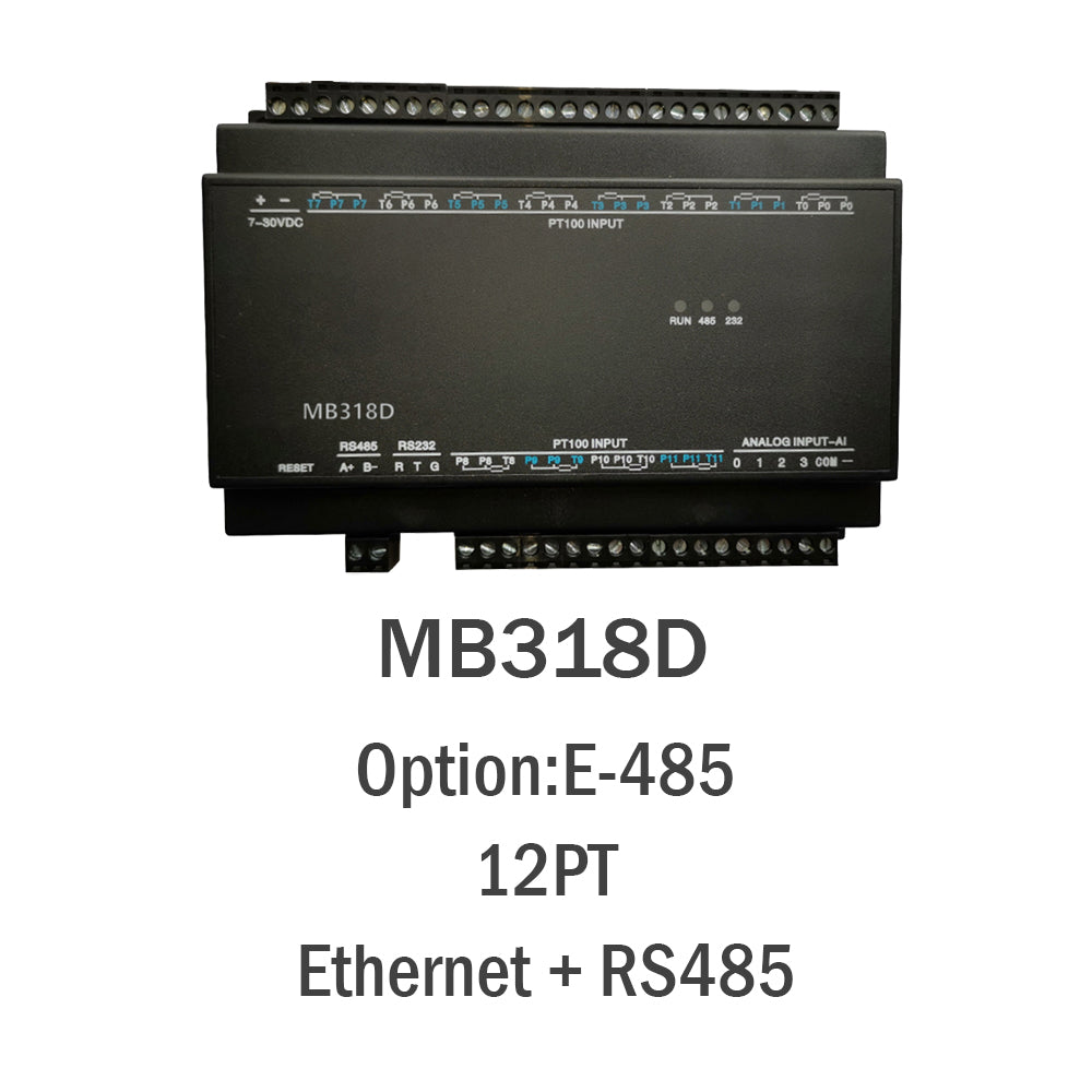 MB318D 12PT 12-Channel PT100 Temperature Modbus Acquisition Module