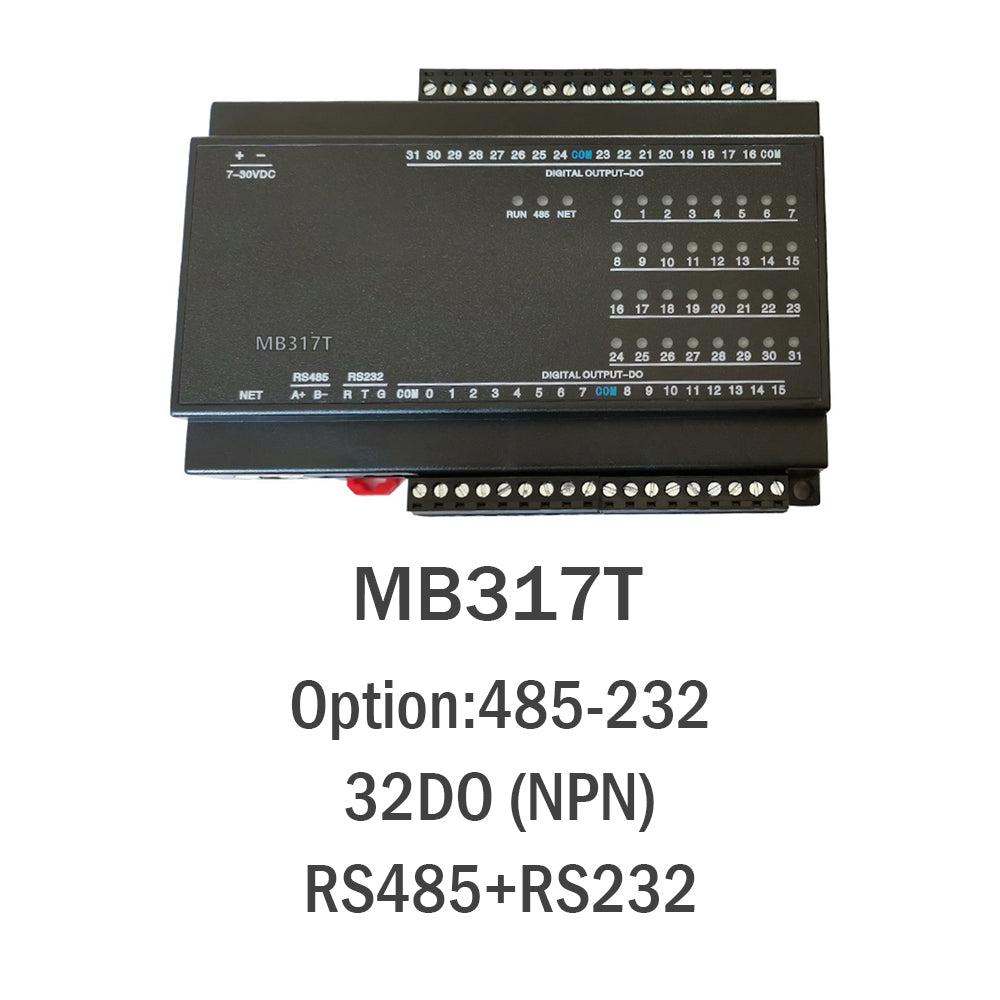 MB317T 32DO(NPN) 32-Channel Digital Output Transistor Output Modbus Controller