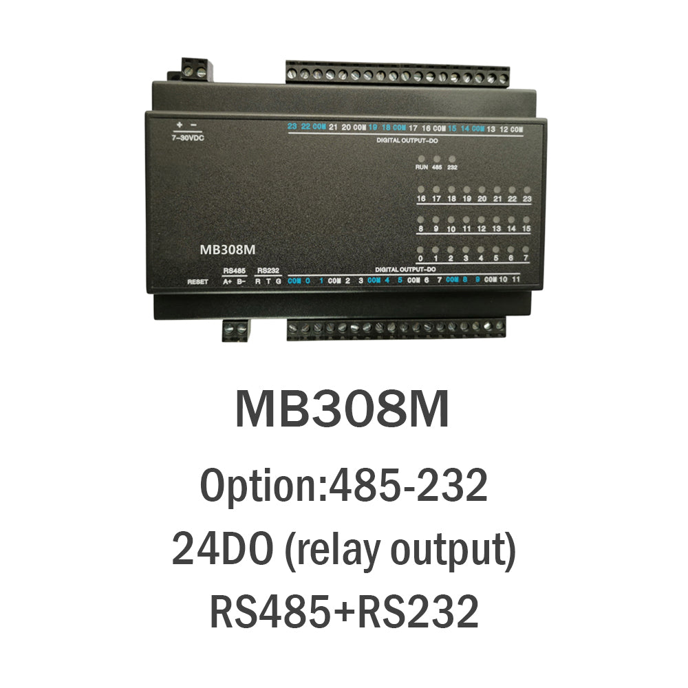 MB308M 24DO 16-Channel Digital Output Normal Open Relay Modbus Controller