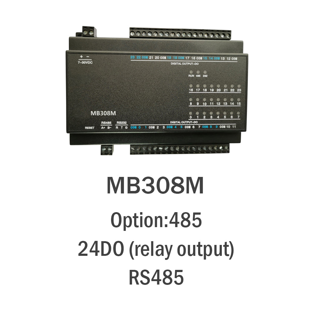 MB308M 24DO 16-Channel Digital Output Normal Open Relay Modbus Controller