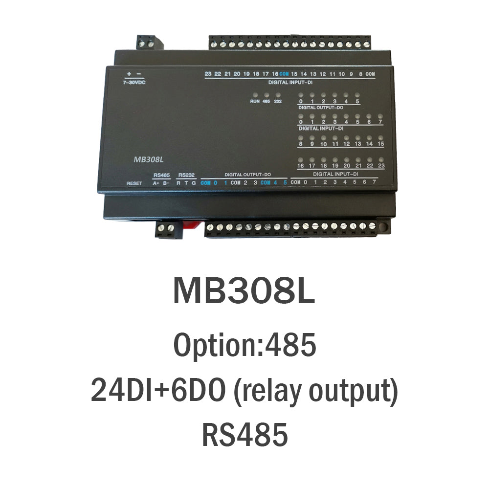 MB308L 24DI+6DO RS485 RS232 Ethernet Modbus Remote Controller