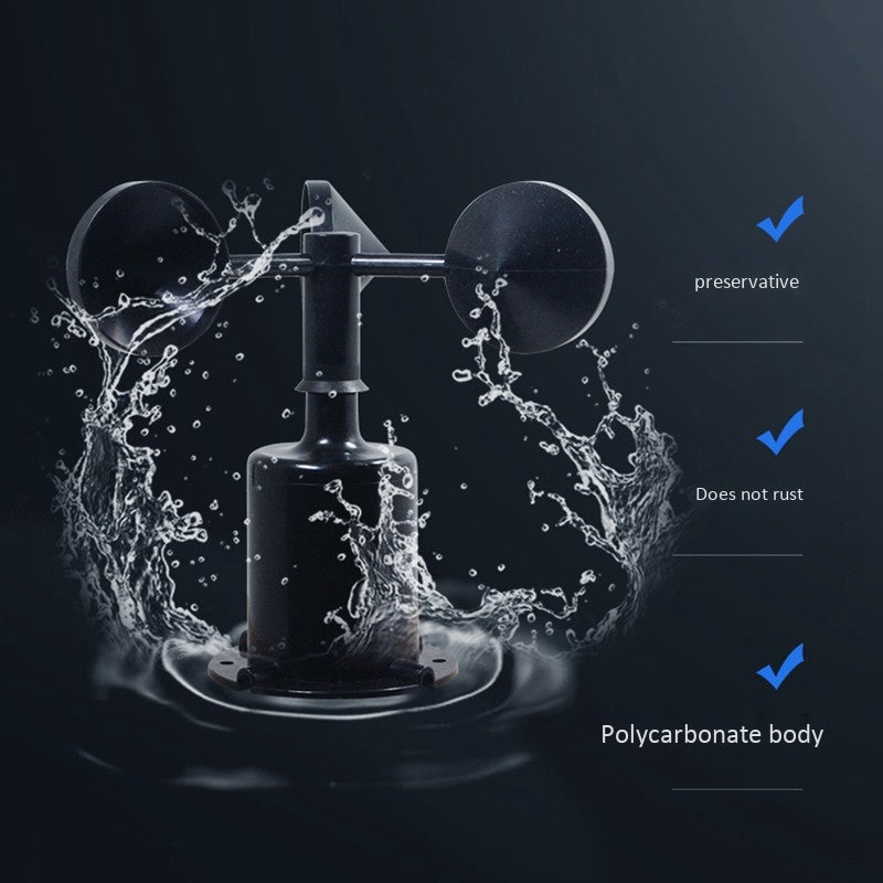 0-70m/s Polycarbonate Body Wind Speed Sensor 4-20MA 0-5V 0-10V RS485 Pulse Output Wind Speed Transmitter Anemometer