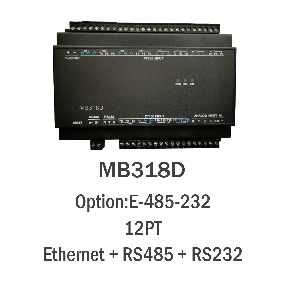 MB318D 12PT 12-Channel PT100 Temperature Modbus Acquisition Module