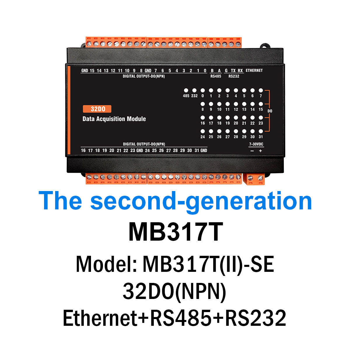 MB(II)-DO Digital Output 5A/250VAC Relay Output Modbus Rtu TCP lo Module