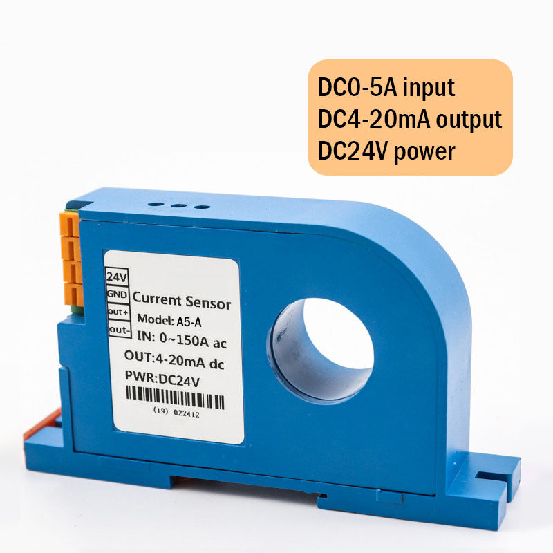 DC 0-200A Input 4-20mA/RS485 output Din type Current Transmitter closed loop Perforated DC ampere signal transducer current