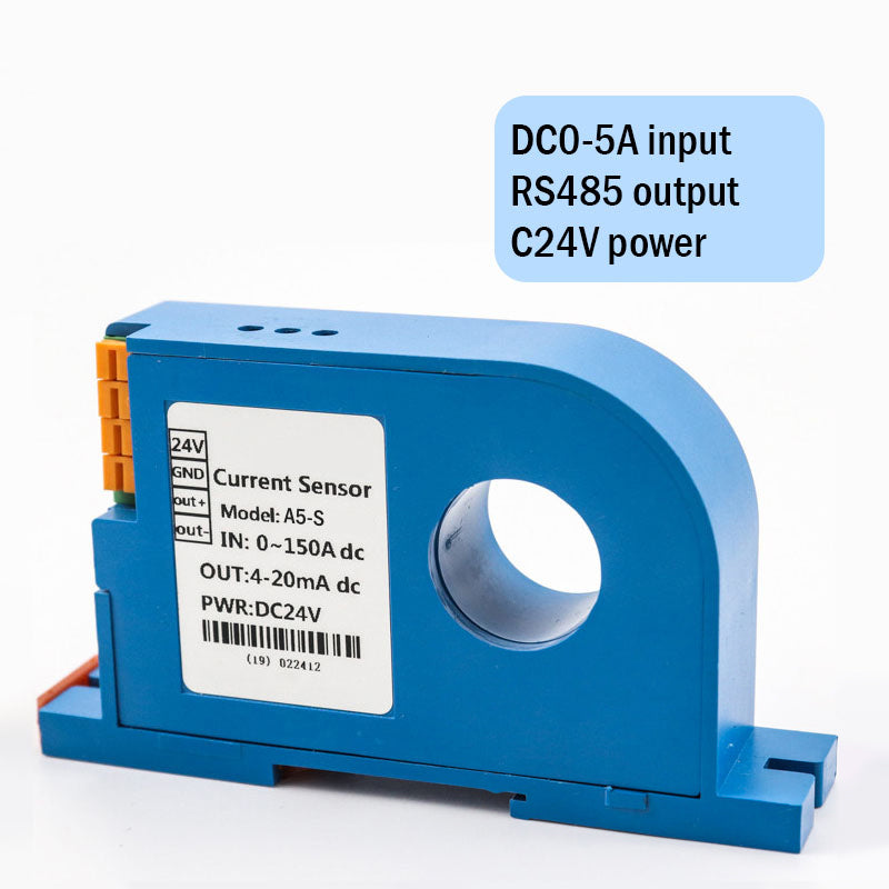 DC 0-200A Input 4-20mA/RS485 output Din type Current Transmitter closed loop Perforated DC ampere signal transducer current