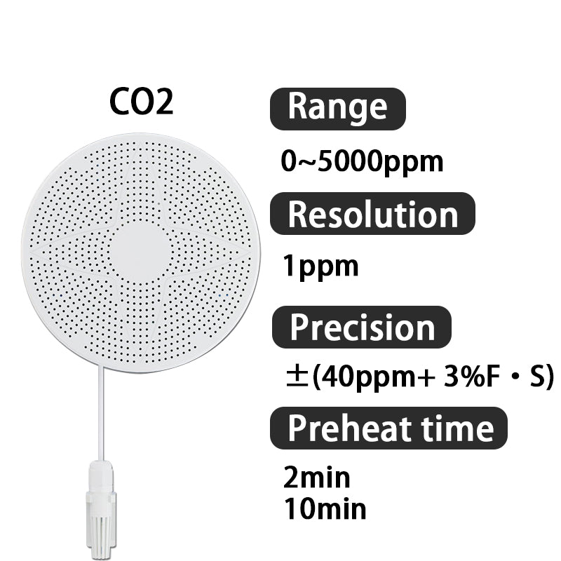 RS485 Modbus Temperature Humidity Pressure Light TVOC PM2.5 PM10 CO2 HCHO O3 O2 H2S CH4 CO NO2 SO2 H2 NH3 Air Quality Sensor