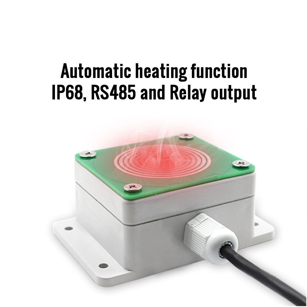 Rain and snow sensor, rain, snow storm detection transmitter, RS485 or relay output with heating function