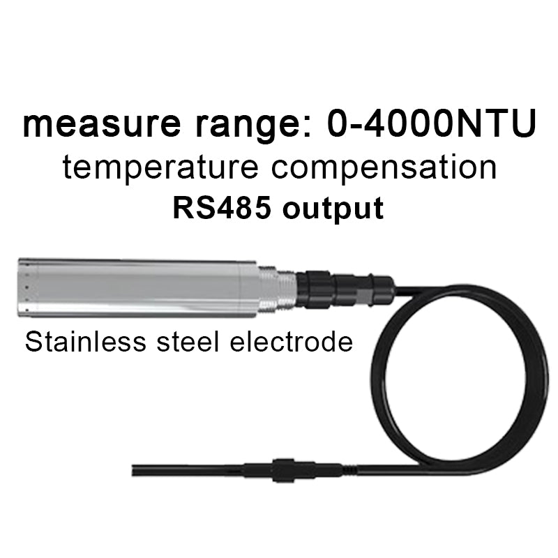 RS485 Turbidity Sensor Detector Turbidity Sludge Concentration Meter MLSS Turbiditys Suspension Water Quality Transmitters