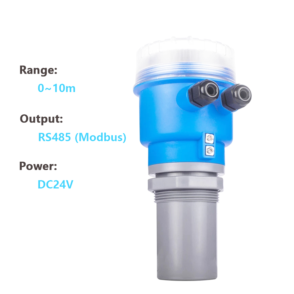 Non-contact ultrasonic transmitter Ultrasonic Level Sensor Liquid Fuel Integrated Smart Level Measurement Indicator 4-20mA RS485