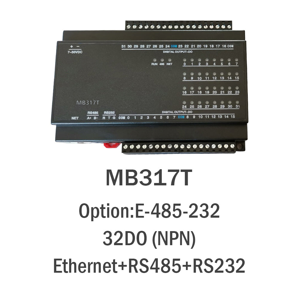 MB317T 32DO(NPN) 32-Channel Digital Output Transistor Output Modbus Controller