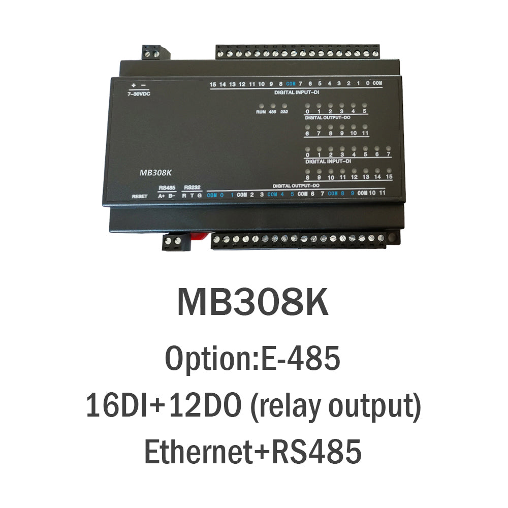 MB308K 16DI+12DO RS485 RS232 Ethernet Modbus Remote Controller