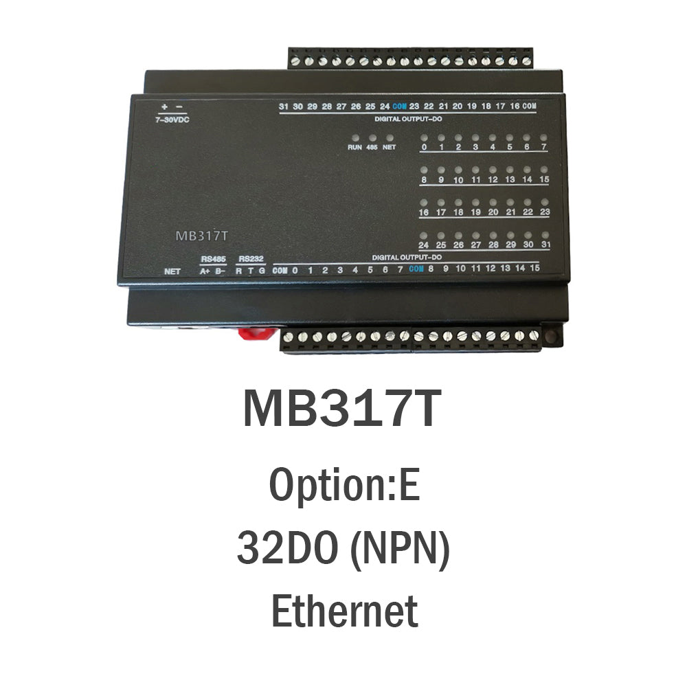 MB317T 32DO(NPN) 32-Channel Digital Output Transistor Output Modbus Controller