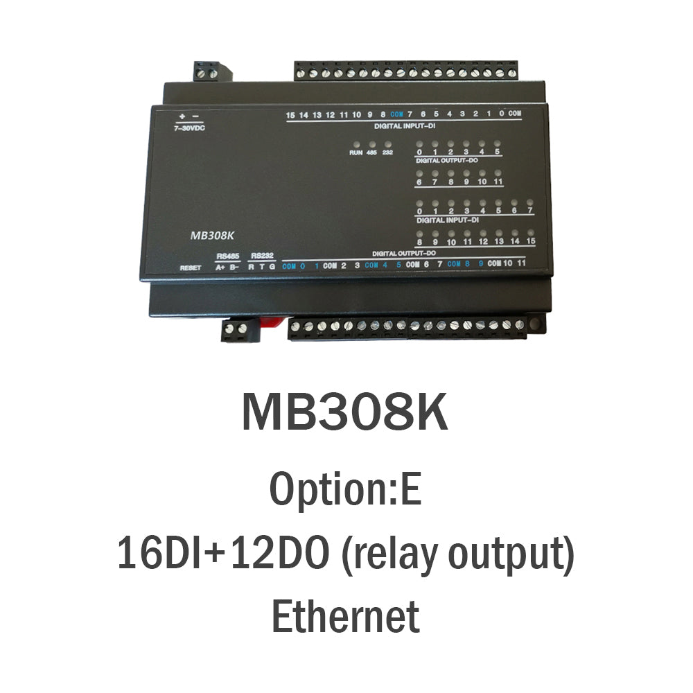 MB308K 16DI+12DO RS485 RS232 Ethernet Modbus Remote Controller