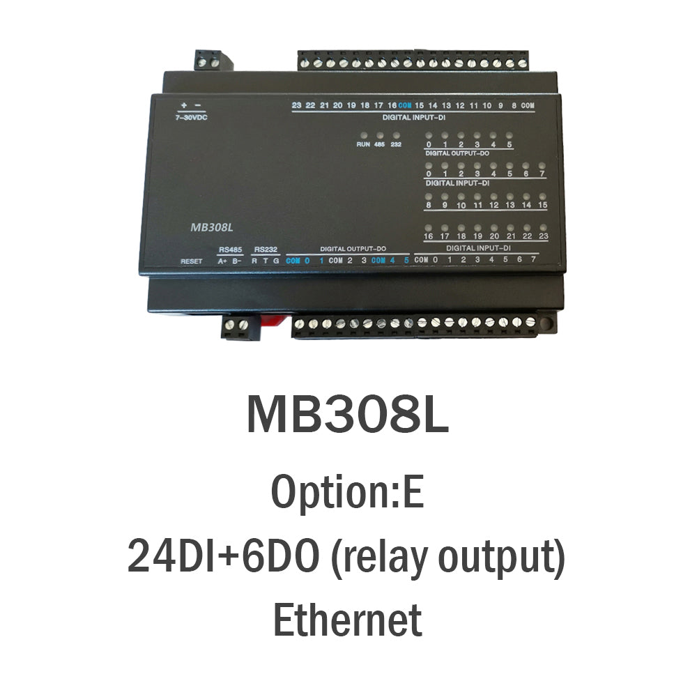 MB308L 24DI+6DO RS485 RS232 Ethernet Modbus Remote Controller