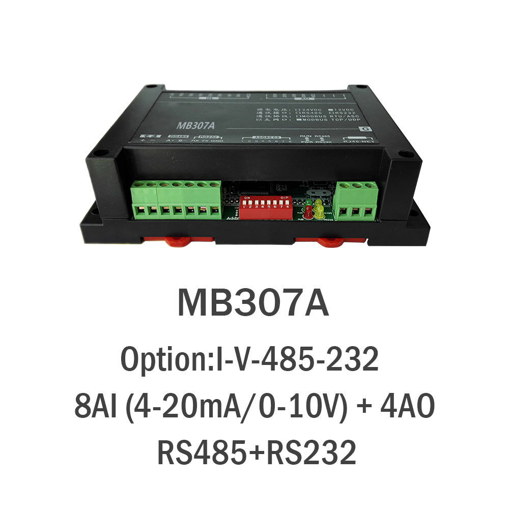 MB307A 8AI+4Ao RS485 RS232 Ethernet Modbus Tcp Module