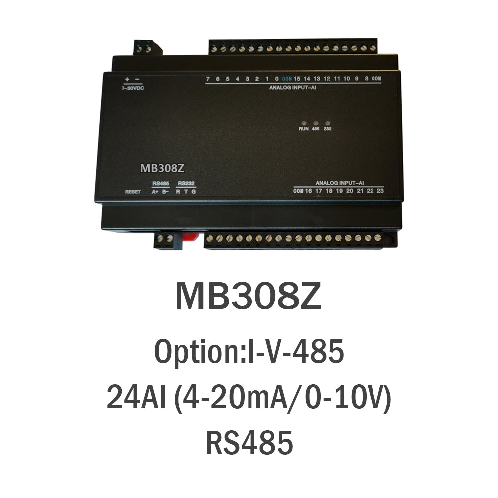 MB308Z 24AI 0-5V Analog Input Rs485 Modbus Io Module with Isolation Protection
