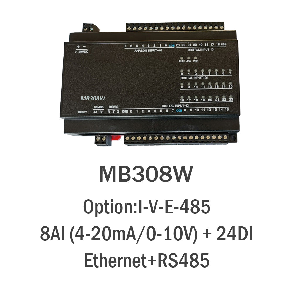 MB308W 8AI+24DI RS485 RS232 Ethernet Modbus Remote Controller
