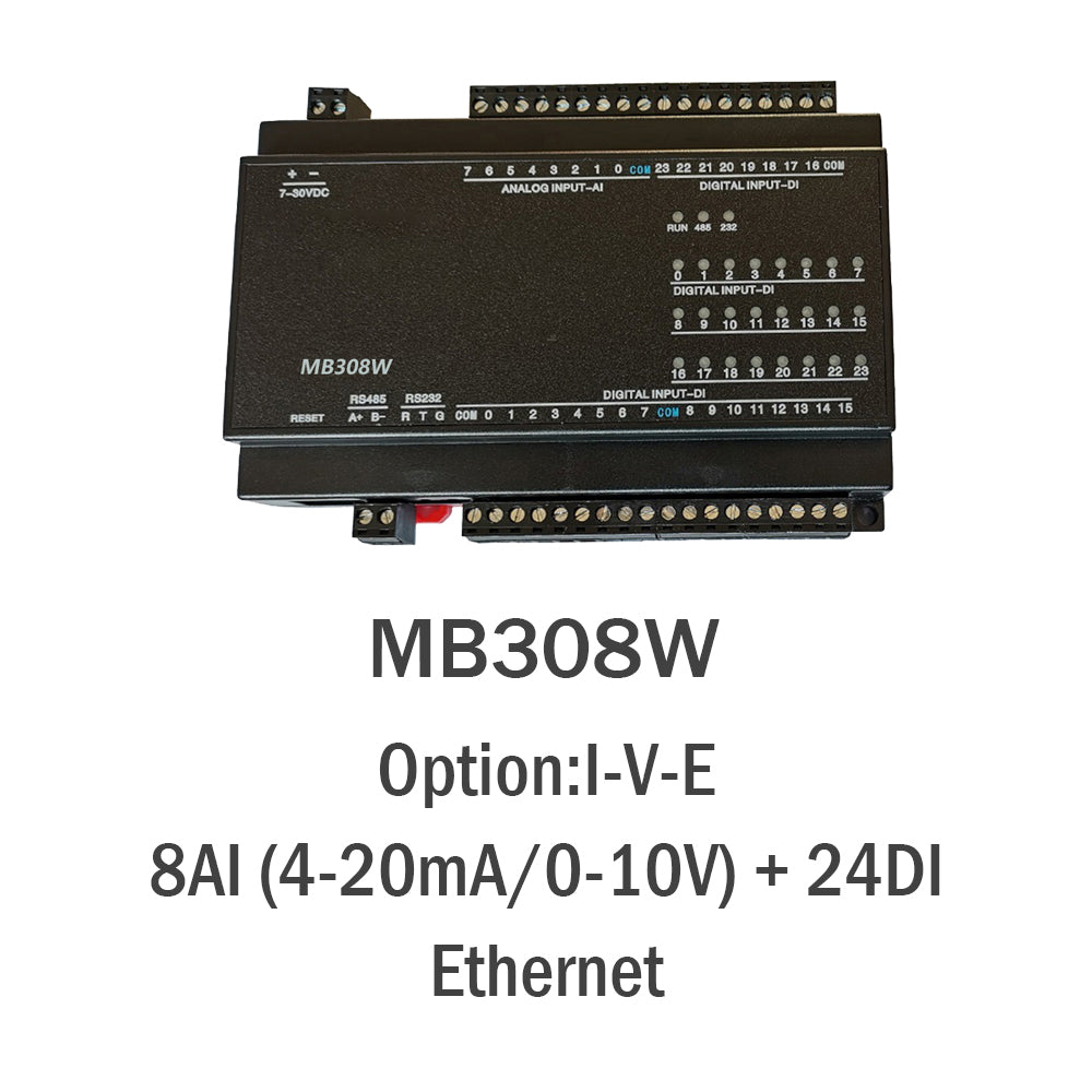 MB308W 8AI+24DI RS485 RS232 Ethernet Modbus Remote Controller