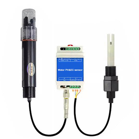 PH EC 2 in 1 Ｗater Quality Detector  RS485 Modbus transmitter Industrial Sewage Monitor for Agricultural Aquaculture