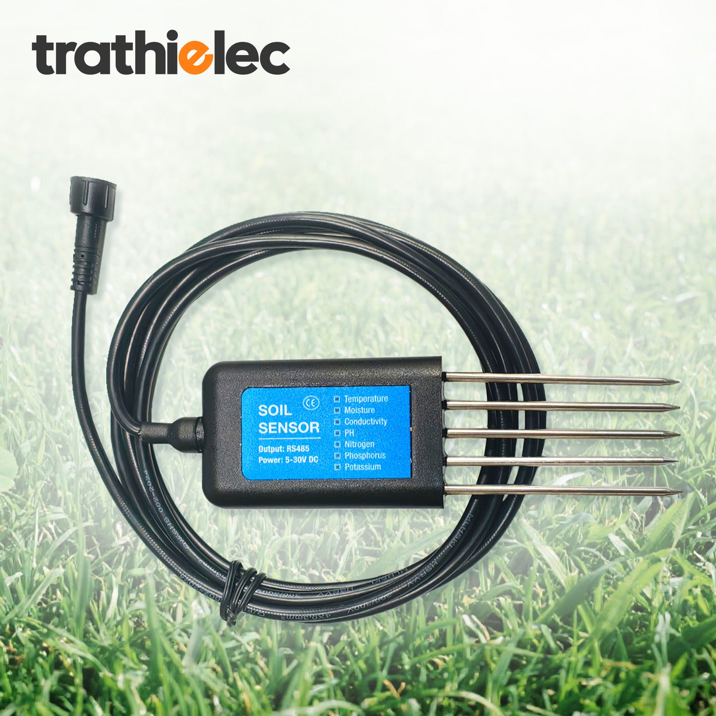 Measure Soil Temperature Moisture EC PH NPK 8-Node Soil Parameter Acquisition System with 7" LCD Touchscreen