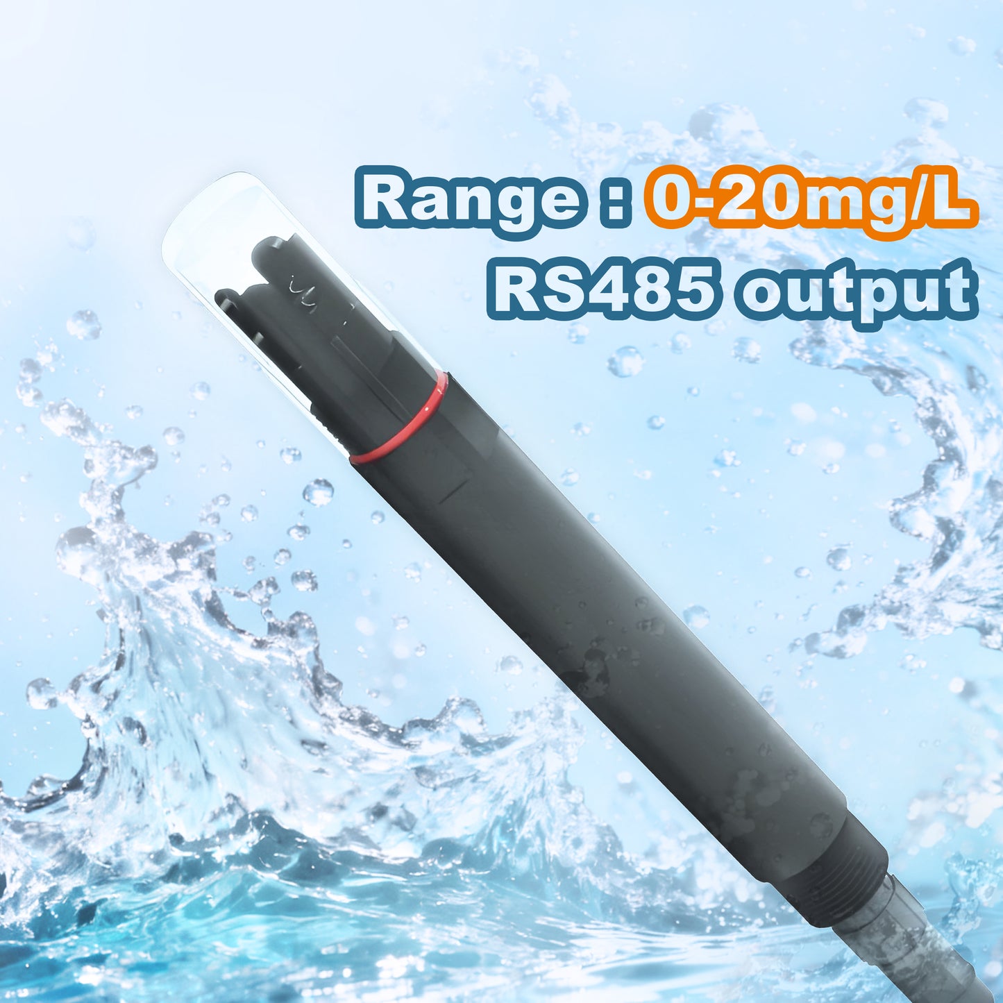 RS485 Output 0-2mg/L / 0-8mg/L / 0-20mg/L Residual Chlorine Sensor | Three-Electrode Structure, No Frequent Calibration Required