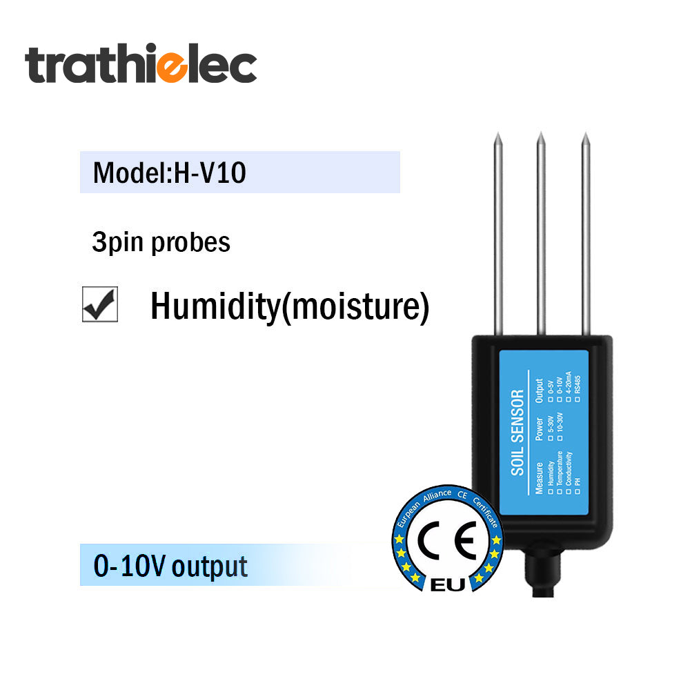 RS485 4-20mA Soil Temperature Humidity Moisture Conductivity EC PH Sensor