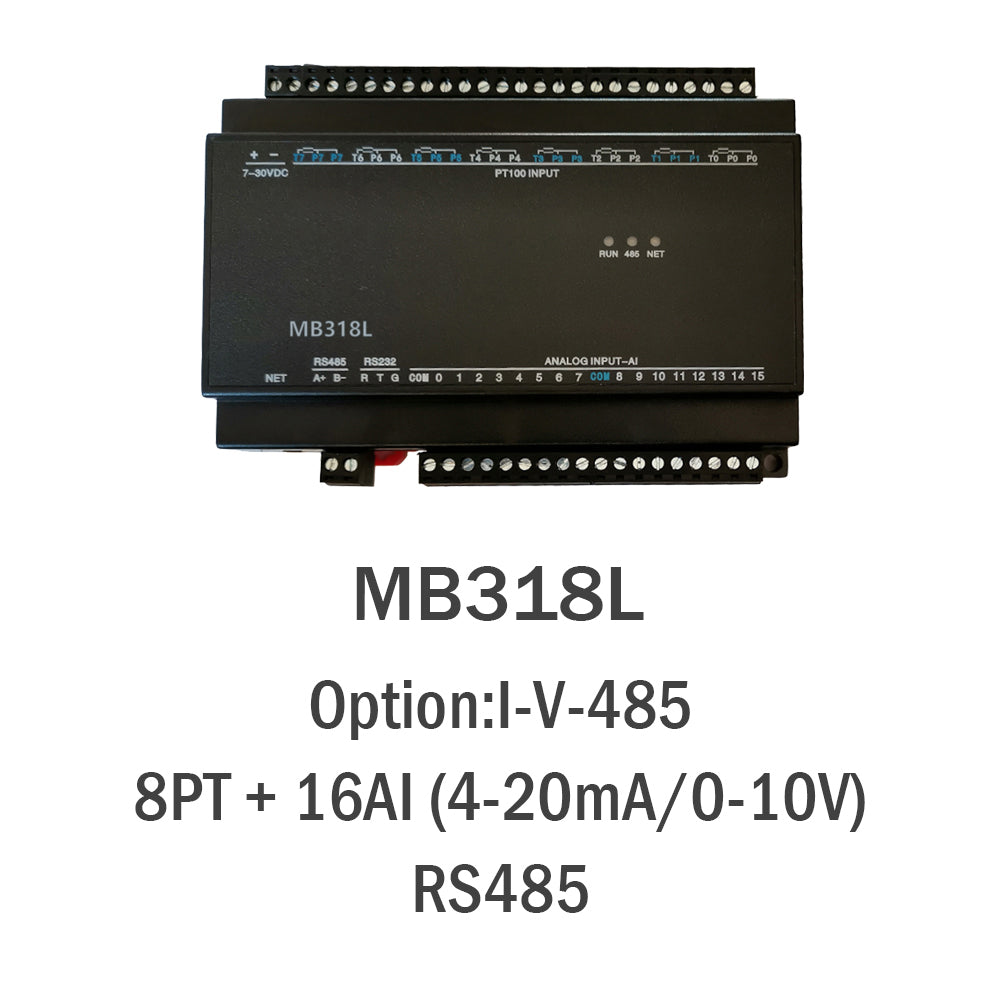 MB318L 8PT+16AI RS485 RS232 Ethernet Modbus Rtu Tcp Io Acquisition Module